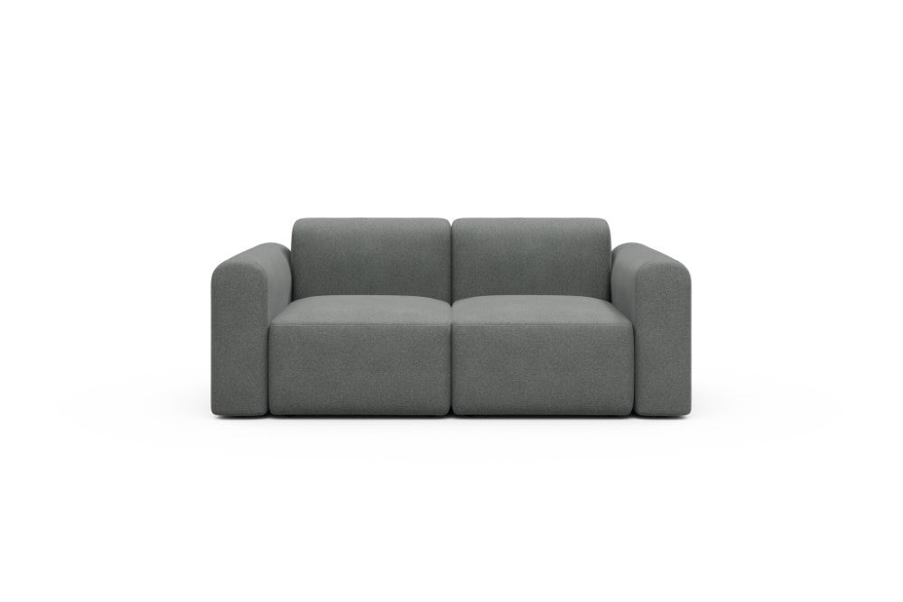 Rund Modular Sofa - Configurations 1 - A2L - 194 x 97 cm - 2 Seater - 440 Satya Steel Grey