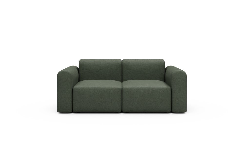 Rund Modular Sofa - Configurations 1 - A2L - 194 x 97 cm - 2 Seater - 488 Denari Forest Green
