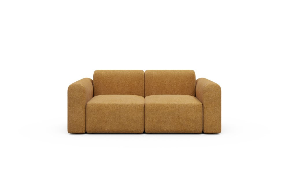 Rund Modular Sofa - Configurations 1 - A2L - 194 x 97 cm - 2 Seater - 497 Casone Warm Yellow
