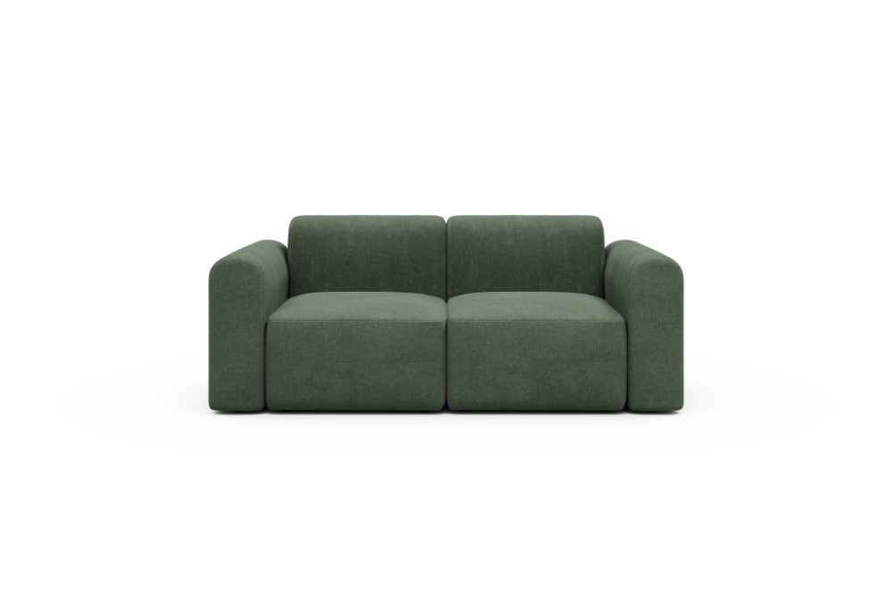 Rund Modular Sofa - Configurations 1 - A2L - 194 x 97 cm - 2 Seater - 498 Casone Forest Green