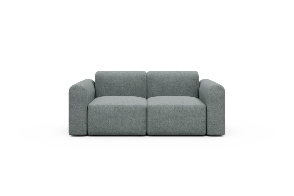 Rund Modular Sofa - Configurations 1 - A2L - 194 x 97 cm - 2 Seater - 499 Casone Light mixed Green