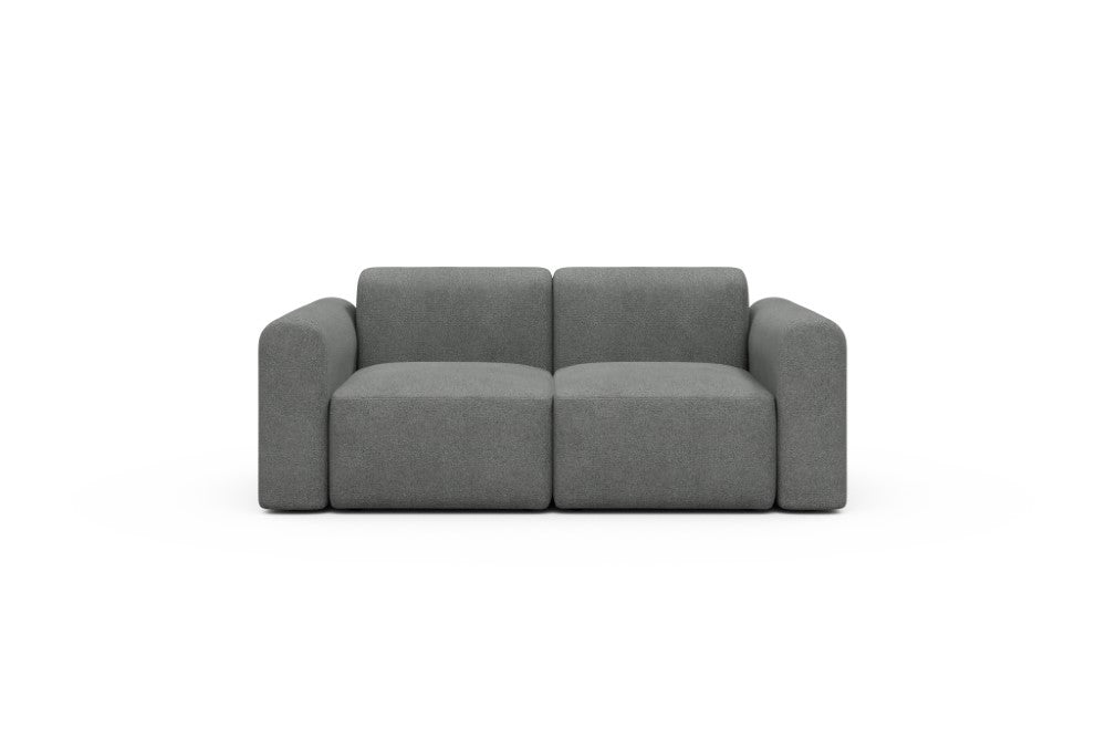 Rund Modular Sofa - Configurations 1 - A2L - 194 x 97 cm - 2 Seater - 533 Bouclé Ash Grey