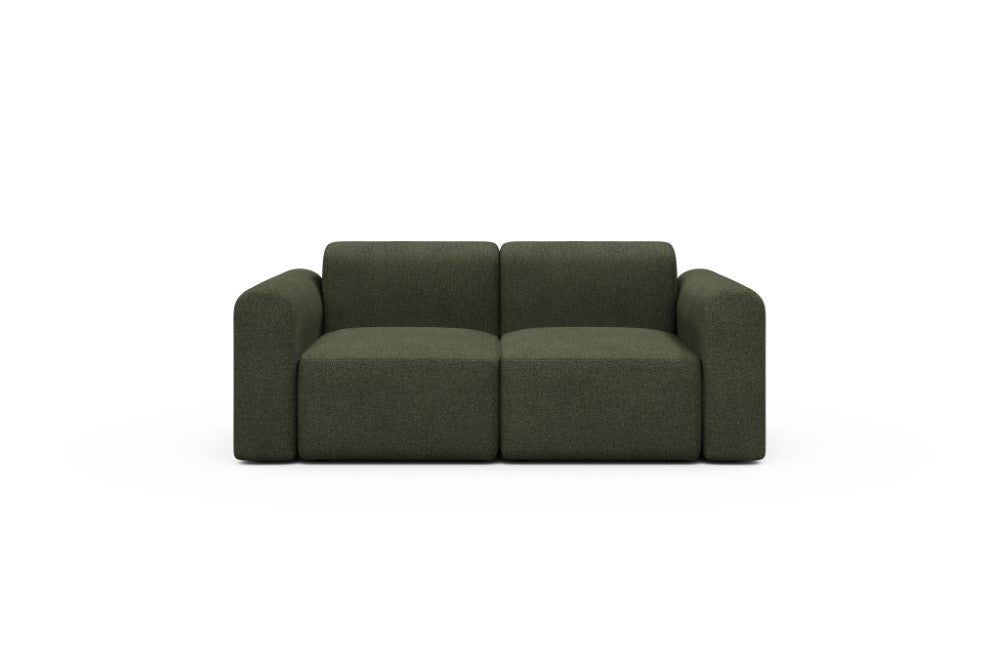 Rund Modular Sofa - Configurations 1 - A2L - 194 x 97 cm - 2 Seater - 535 Bouclé Forest Green