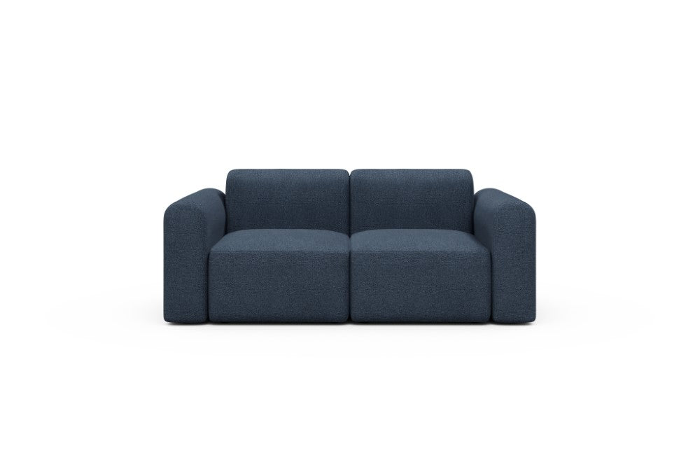 Rund Modular Sofa - Configurations 1 - A2L - 194 x 97 cm - 2 Seater - 537 Bouclé Blue