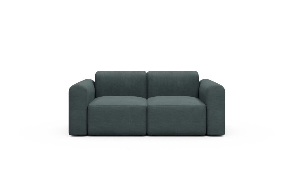 Rund Modular Sofa - Configurations 1 - A2L - 194 x 97 cm - 2 Seater - 573 Vivus Dusty Blue