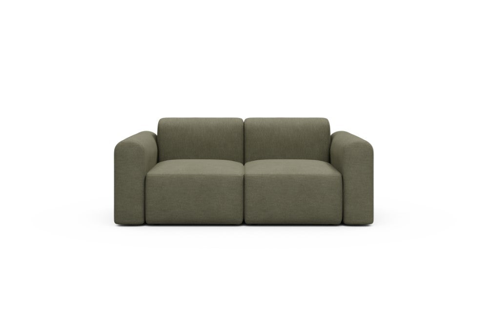 Rund Modular Sofa - Configurations 1 - A2L - 194 x 97 cm - 2 Seater - 575 Vivus Dusty Olive