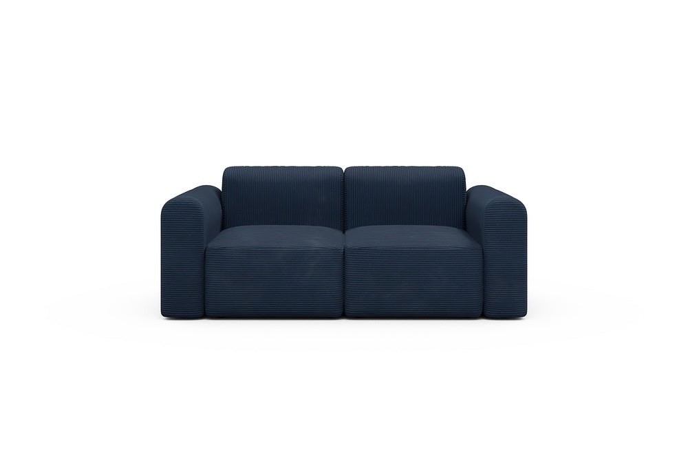 Rund Modular Sofa - Configurations 1 - A2L - 194 x 97 cm - 2 Seater - 591 Corduroy Midnight-Blue
