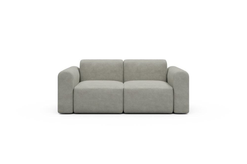 Rund Modular Sofa - Configurations 1 - A2L - 194 x 97 cm - 2 Seater - 773 Carreno Moon Stone White