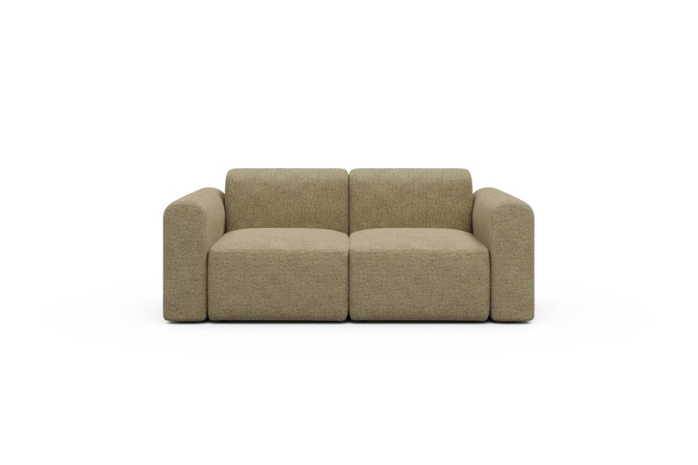 Rund Modular Sofa - Configurations 1 - A2L - 194 x 97 cm - 2 Seater - 774 Carreno Sicilian Yellow