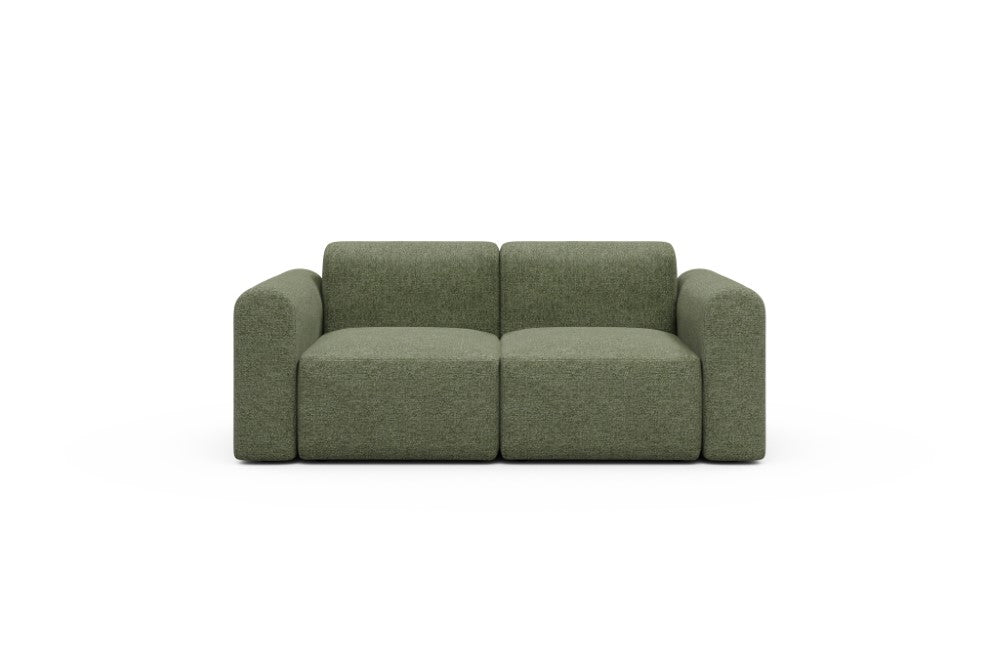 Rund Modular Sofa - Configurations 1 - A2L - 194 x 97 cm - 2 Seater - 775 Carreno Vivid Green