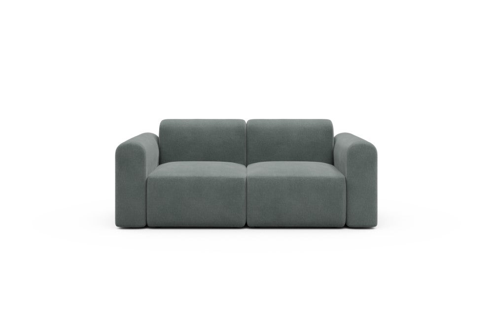 Rund Modular Sofa - Configurations 1 - A2L - 194 x 97 cm - 2 Seater - 812 Smooth Smooth Silver Grey