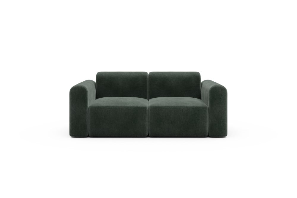 Rund Modular Sofa - Configurations 1 - A2L - 194 x 97 cm - 2 Seater - 814 Smooth Laural Green