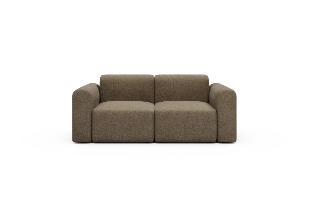 Rund Modular Sofa - Configurations 1 - A2L - 194 x 97 cm - 2 Seater - 817 Aivi Khaki Brown