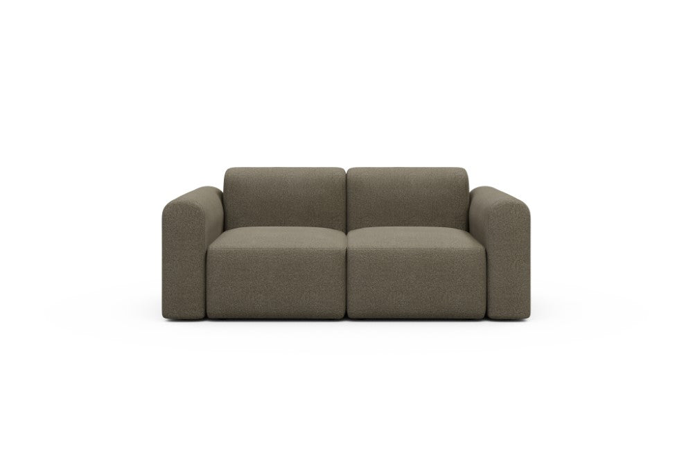 Rund Modular Sofa - Configurations 1 - A2L - 194 x 97 cm - 2 Seater - 850 Mahoga Caramel Grey