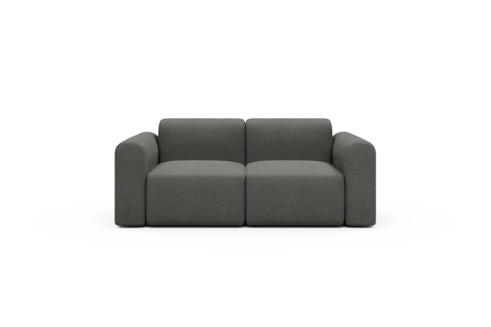 Rund Modular Sofa - Configurations 1 - A2L - 194 x 97 cm - 2 Seater - 852 Mahoga Seal Grey