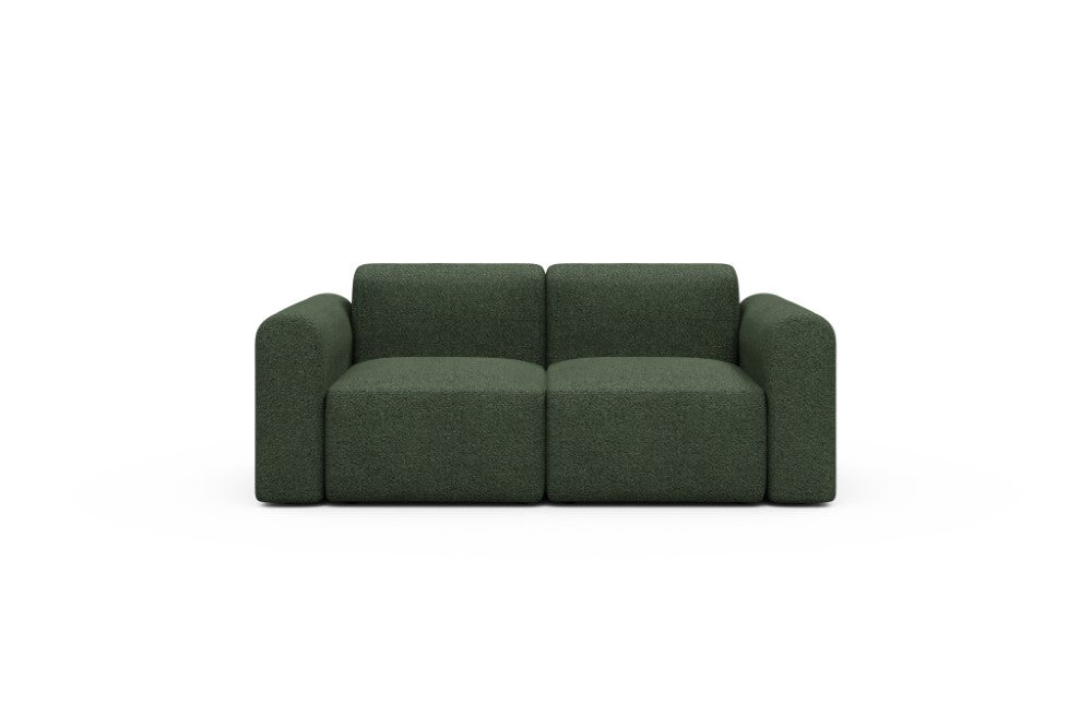 Rund Modular Sofa - Configurations 1 - A2L - 194 x 97 cm - 2 Seater - 869 Vanora Deep Green