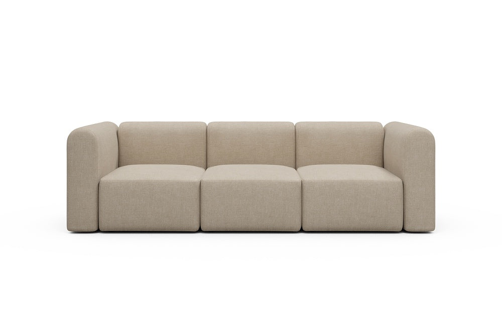 Rund Modular Sofa - Configurations 1 - A3H - 266 x 97 cm - 3 Seater - 410 Esina Almond Beige