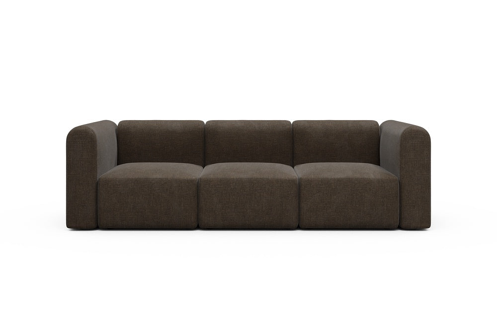 Rund Modular Sofa - Configurations 1 - A3H - 266 x 97 cm - 3 Seater - 411 Esina Cedar Brown