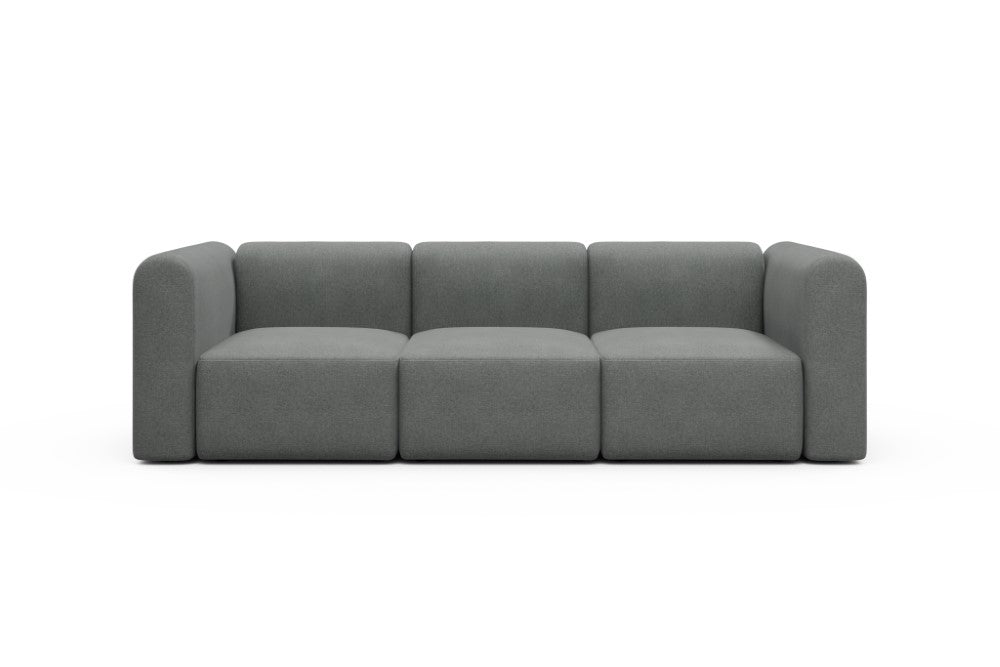 Rund Modular Sofa - Configurations 1 - A3H - 266 x 97 cm - 3 Seater - 440 Satya Steel Grey