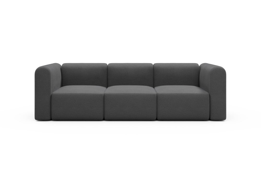 Rund Modular Sofa - Configurations 1 - A3H - 266 x 97 cm - 3 Seater - 441 Satya Warm Zinc