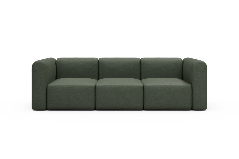 Rund Modular Sofa - Configurations 1 - A3H - 266 x 97 cm - 3 Seater - 488 Denari Forest Green
