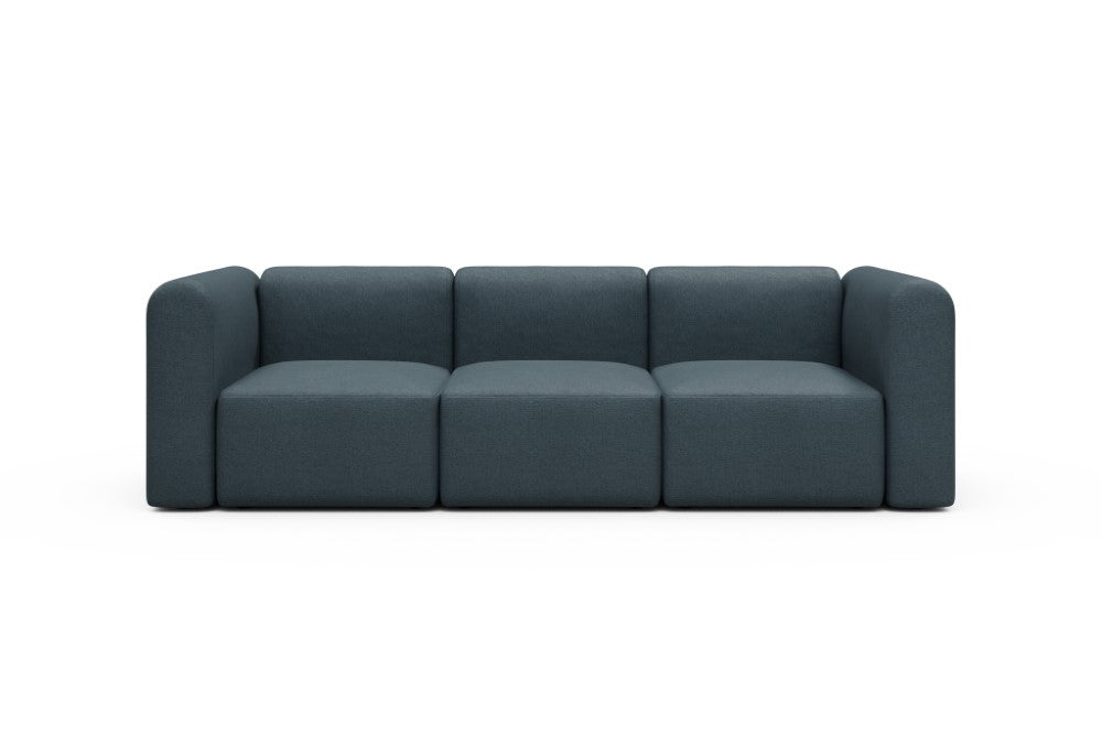 Rund Modular Sofa - Configurations 1 - A3H - 266 x 97 cm - 3 Seater - 489 Denari Royal Blue