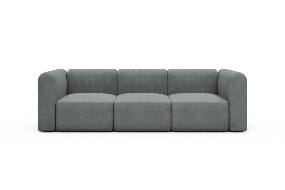 Rund Modular Sofa - Configurations 1 - A3H - 266 x 97 cm - 3 Seater - 495 Casone Gravel Grey