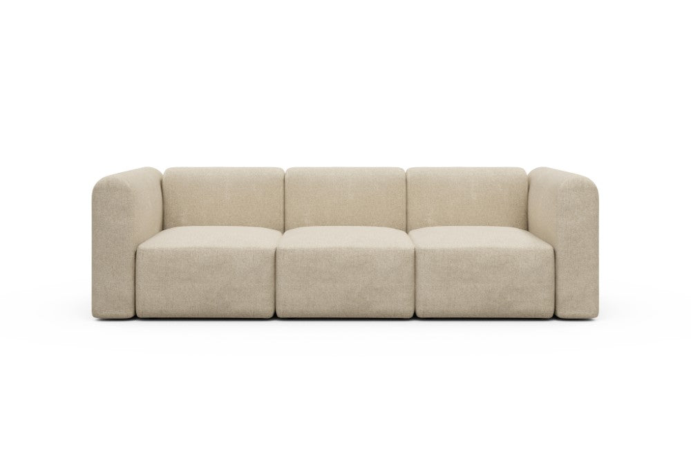 Rund Modular Sofa - Configurations 1 - A3H - 266 x 97 cm - 3 Seater - 496 Casone Natural Beigie