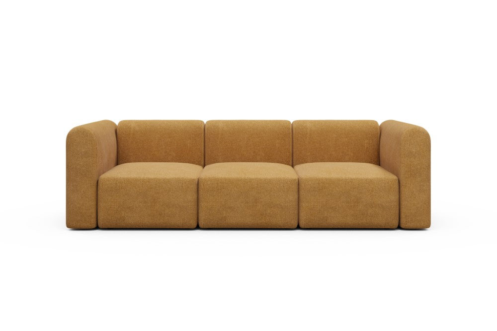 Rund Modular Sofa - Configurations 1 - A3H - 266 x 97 cm - 3 Seater - 497 Casone Warm Yellow