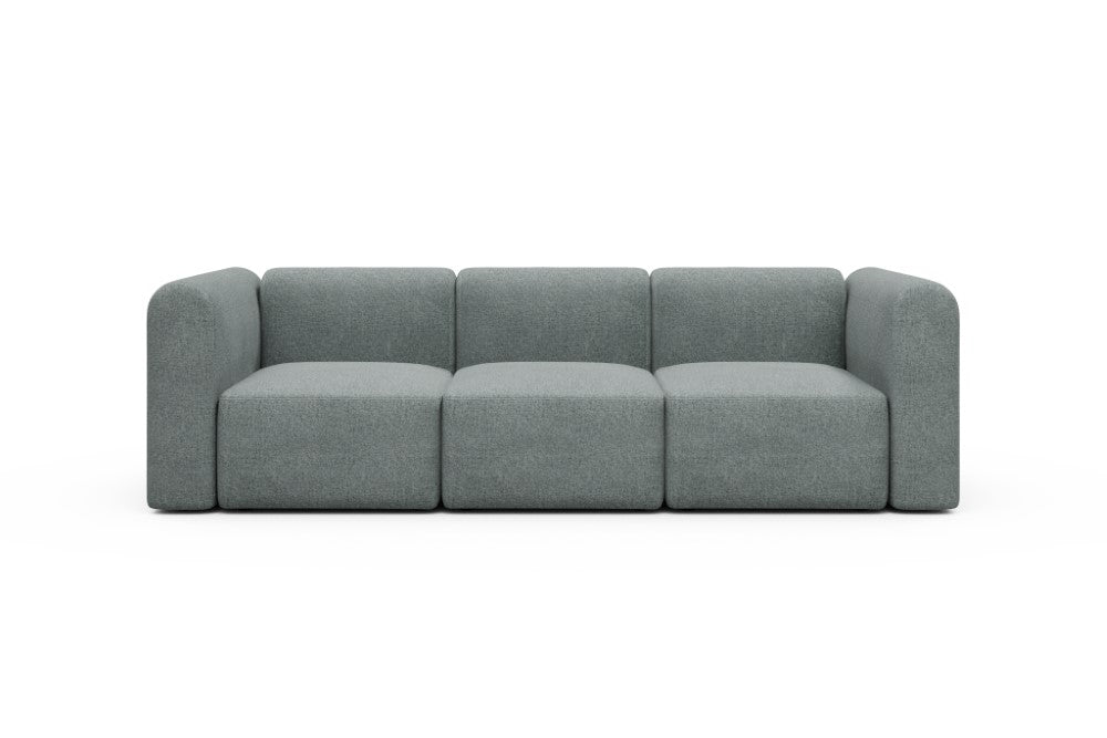 Rund Modular Sofa - Configurations 1 - A3H - 266 x 97 cm - 3 Seater - 499 Casone Light mixed Green