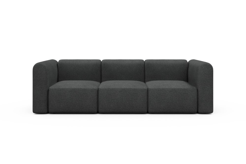 Rund Modular Sofa - Configurations 1 - A3H - 266 x 97 cm - 3 Seater - 529 Bouclé Charcoal