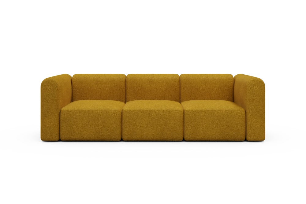 Rund Modular Sofa - Configurations 1 - A3H - 266 x 97 cm - 3 Seater - 536 Bouclé Ochre