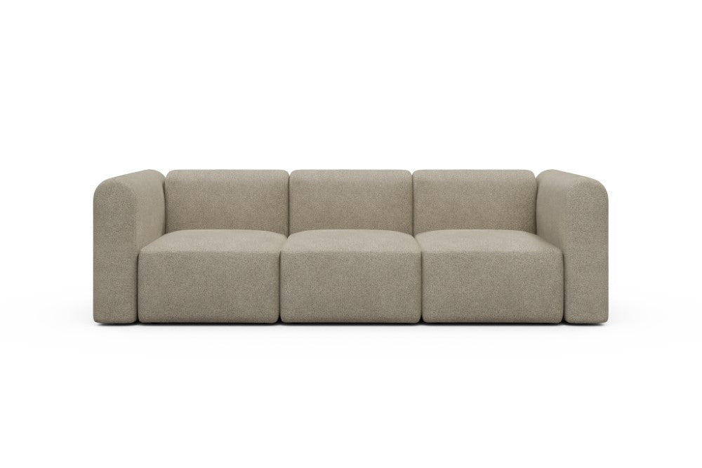 Rund Modular Sofa - Configurations 1 - A3H - 266 x 97 cm - 3 Seater - 539 Bouclé Beige