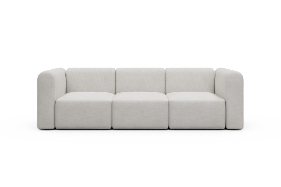 Rund Modular Sofa - Configurations 1 - A3H - 266 x 97 cm - 3 Seater - 574 Vivus Dusty Off White
