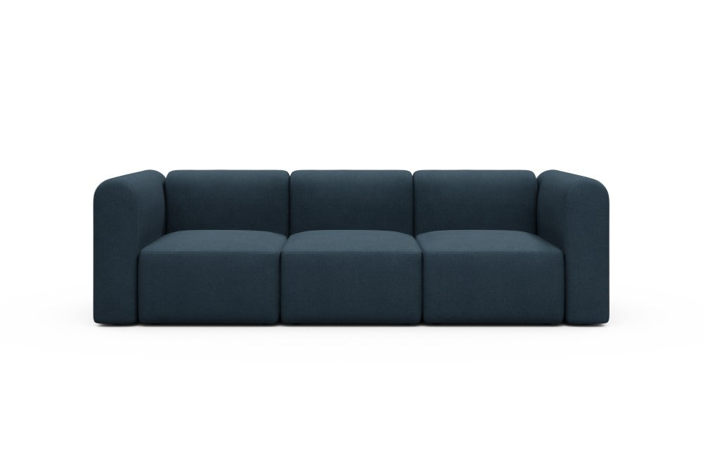 Rund Modular Sofa - Configurations 1 - A3H - 266 x 97 cm - 3 Seater - 580 Argus Navy Blue