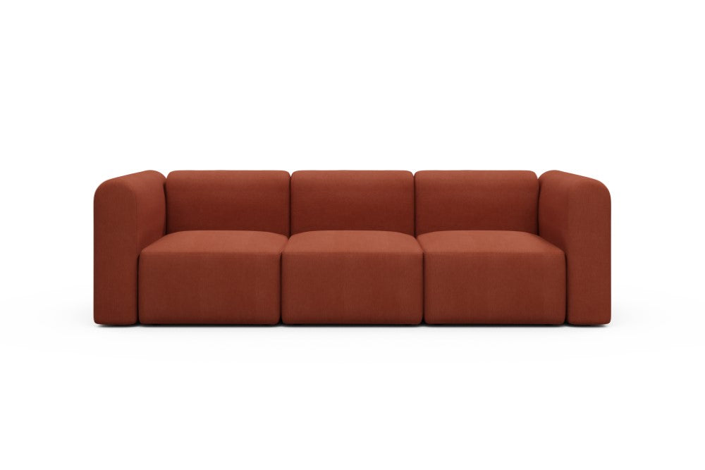 Rund Modular Sofa - Configurations 1 - A3H - 266 x 97 cm - 3 Seater - 581 Argus Rust
