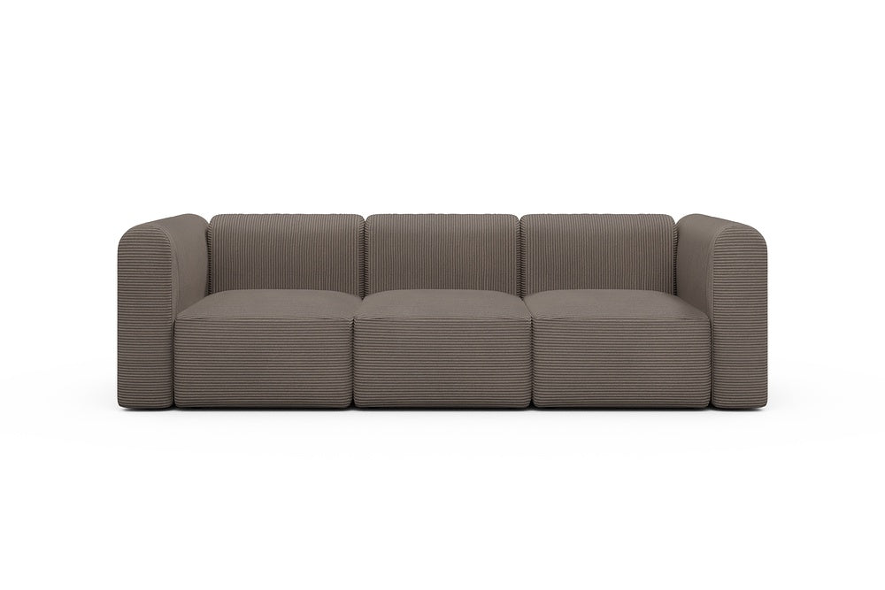 Rund Modular Sofa - Configurations 1 - A3H - 266 x 97 cm - 3 Seater - 596 Corduroy Mocha