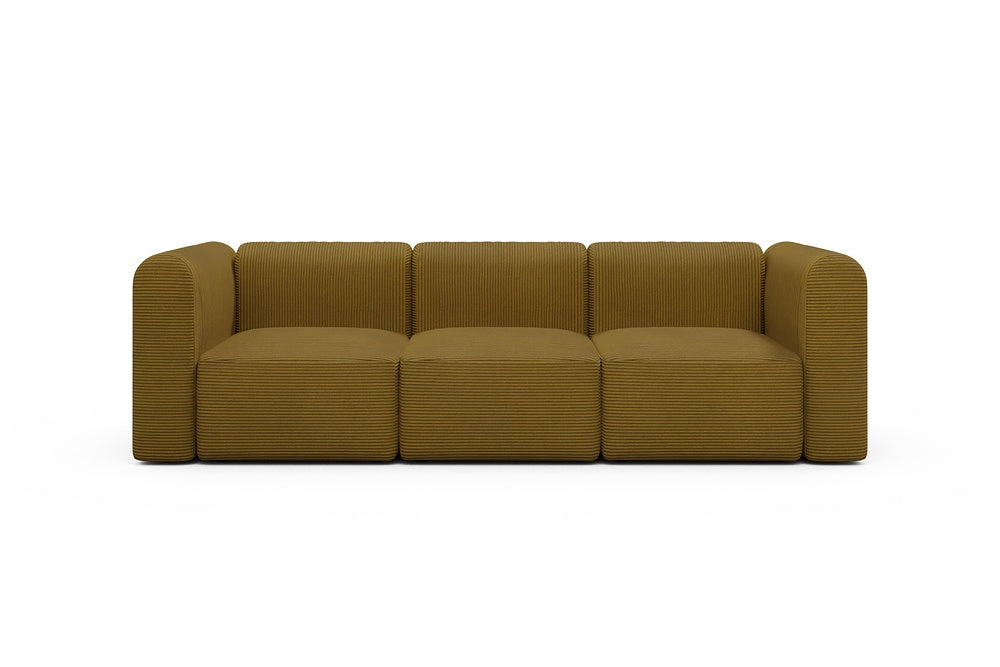 Rund Modular Sofa - Configurations 1 - A3H - 266 x 97 cm - 3 Seater - 601 Corduroy Ochre