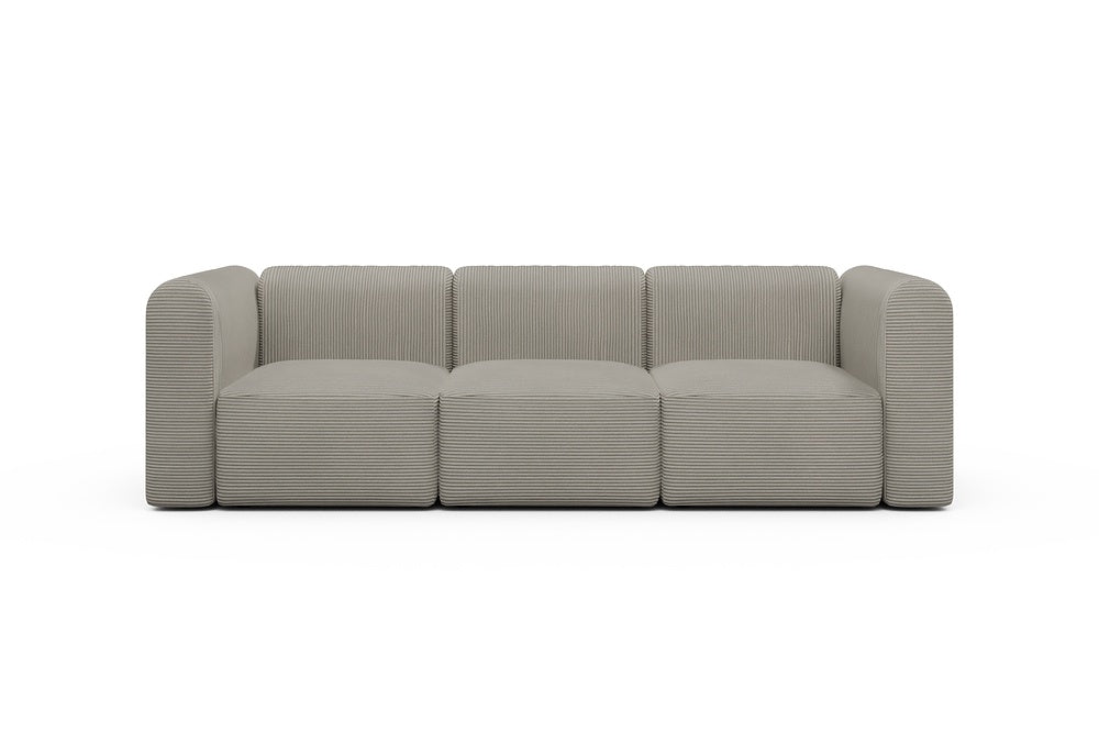 Rund Modular Sofa - Configurations 1 - A3H - 266 x 97 cm - 3 Seater - 603 Corduroy Beige