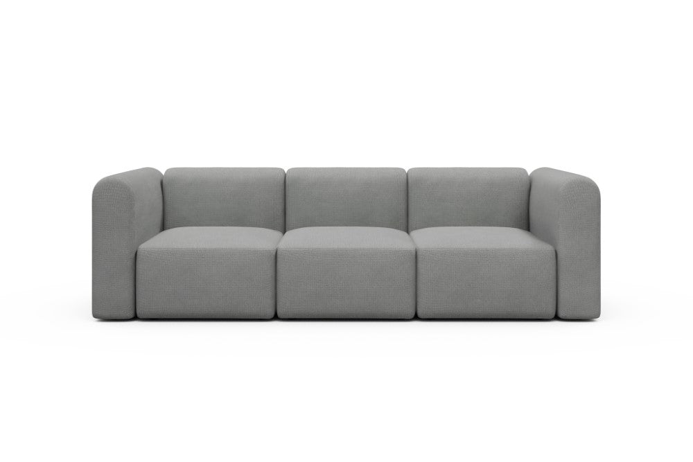Rund Modular Sofa - Configurations 1 - A3H - 266 x 97 cm - 3 Seater - 764 Cura Sand Grey