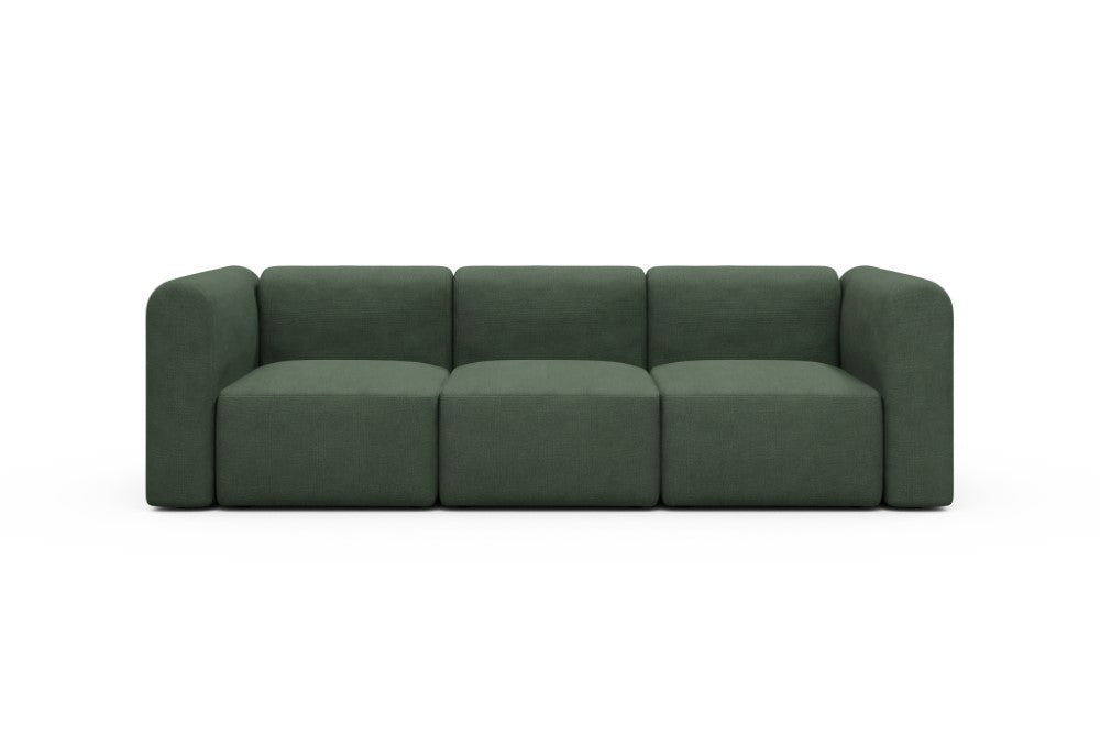 Rund Modular Sofa - Configurations 1 - A3H - 266 x 97 cm - 3 Seater - 769 Cura Saga Green