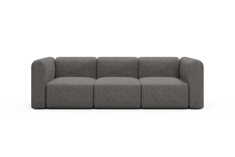 Rund Modular Sofa - Configurations 1 - A3H - 266 x 97 cm - 3 Seater - 772 Carreno Salt & Pepper