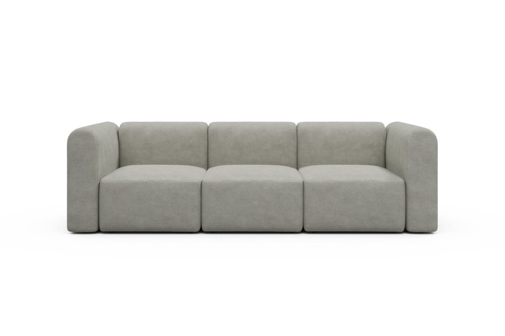 Rund Modular Sofa - Configurations 1 - A3H - 266 x 97 cm - 3 Seater - 773 Carreno Moon Stone White