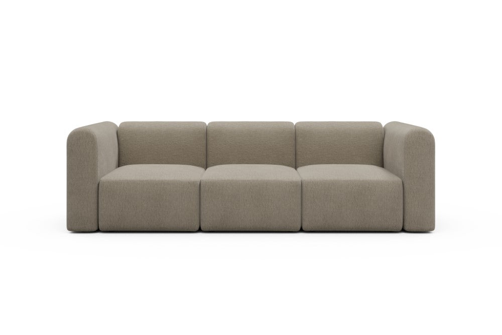 Rund Modular Sofa - Configurations 1 - A3H - 266 x 97 cm - 3 Seater - 810 Smooth Smooth Beige