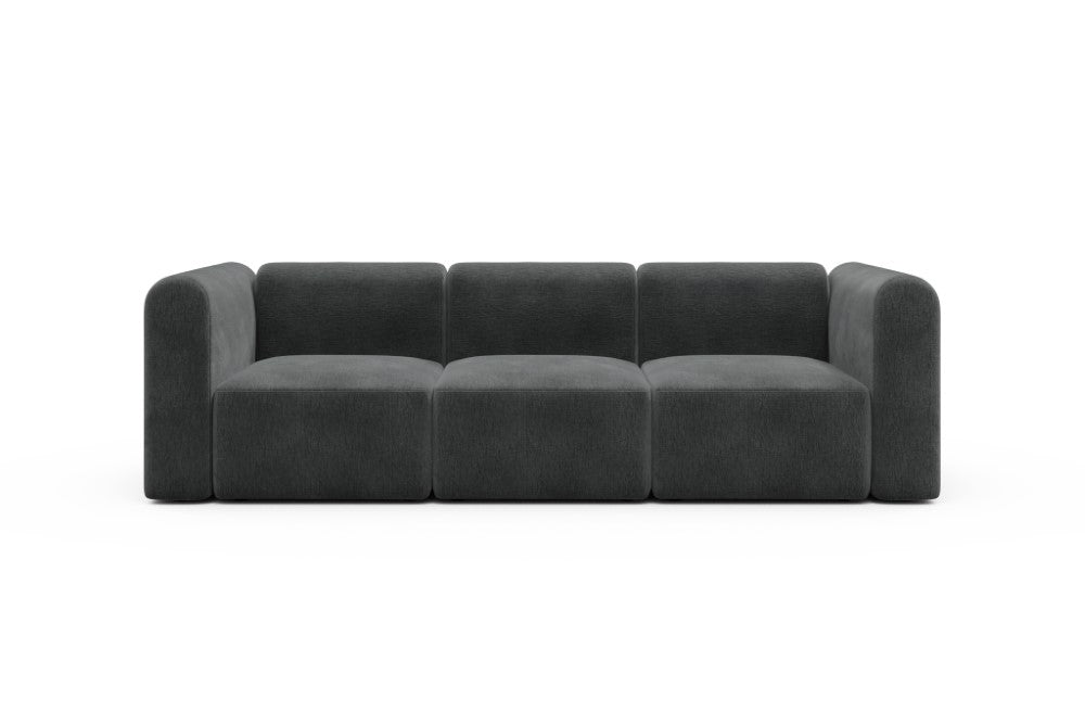 Rund Modular Sofa - Configurations 1 - A3H - 266 x 97 cm - 3 Seater - 811 Smooth Deep Warm Grey