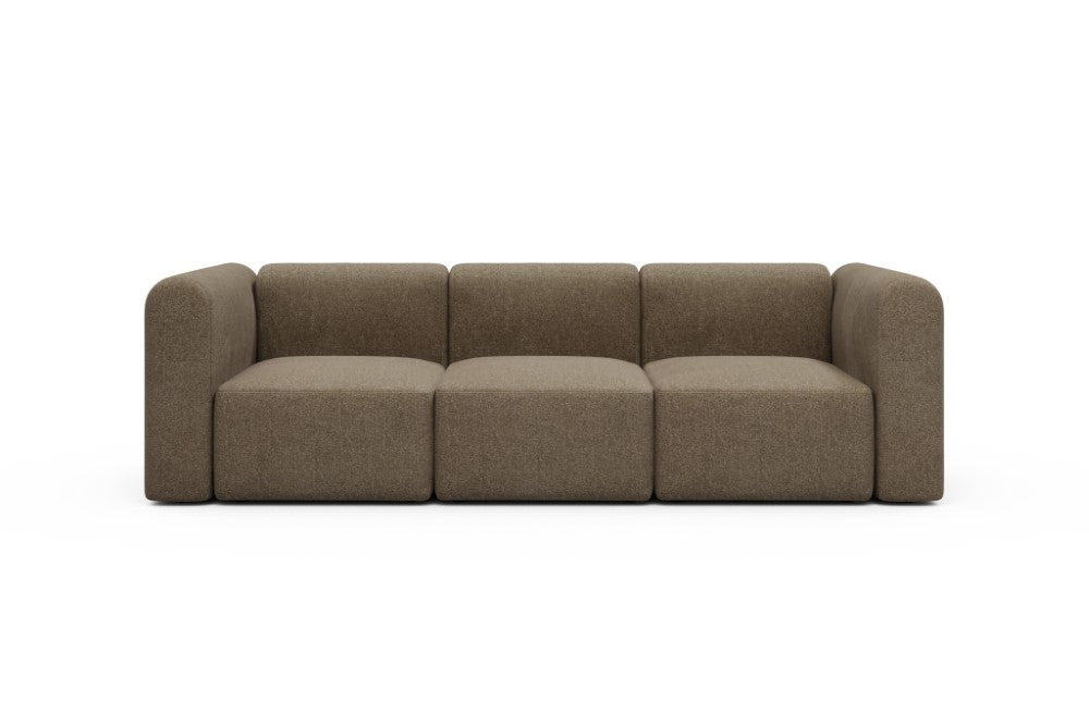 Rund Modular Sofa - Configurations 1 - A3H - 266 x 97 cm - 3 Seater - 817 Aivi Khaki Brown