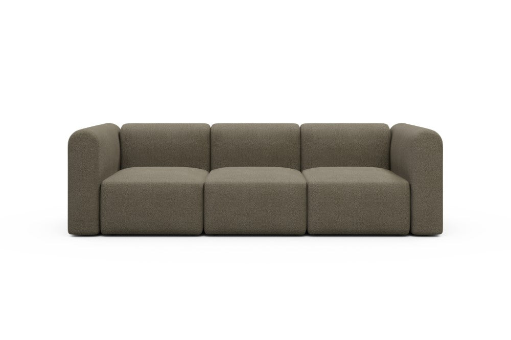 Rund Modular Sofa - Configurations 1 - A3H - 266 x 97 cm - 3 Seater - 850 Mahoga Caramel Grey