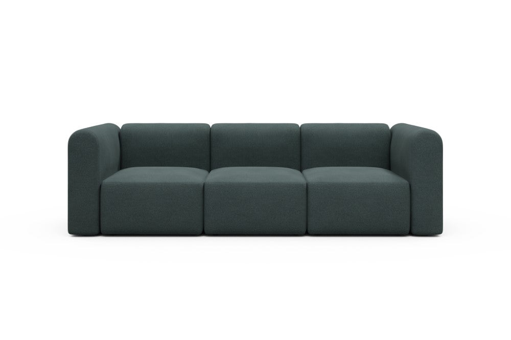 Rund Modular Sofa - Configurations 1 - A3H - 266 x 97 cm - 3 Seater - 851 Mahoga Dark Blue