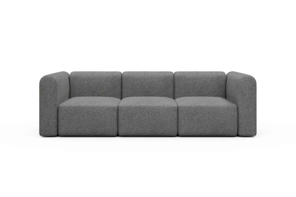 Rund Modular Sofa - Configurations 1 - A3H - 266 x 97 cm - 3 Seater - 868 Vanora Warm Grey