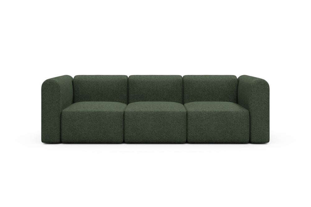 Rund Modular Sofa - Configurations 1 - A3H - 266 x 97 cm - 3 Seater - 869 Vanora Deep Green